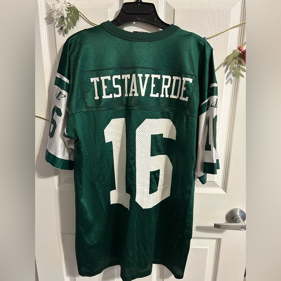 Vintage LogoAthletic New York Jets VINNY TESTAVERDE Jersey #16 - L - Picture 11 of 15